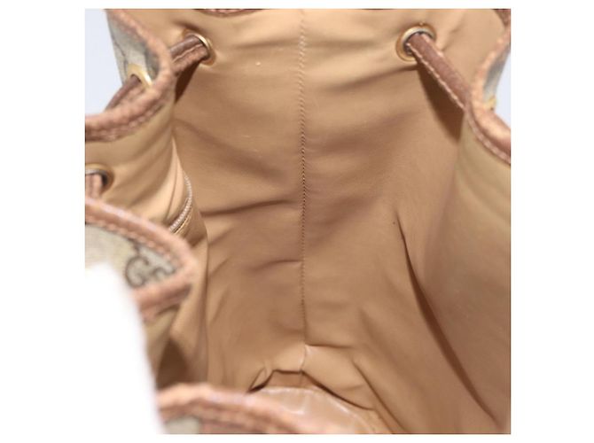 Borsa a spalla Gucci GG Supreme in PVC beige e oro 001 58 6850 Auth 174519 D'oro - vista 18