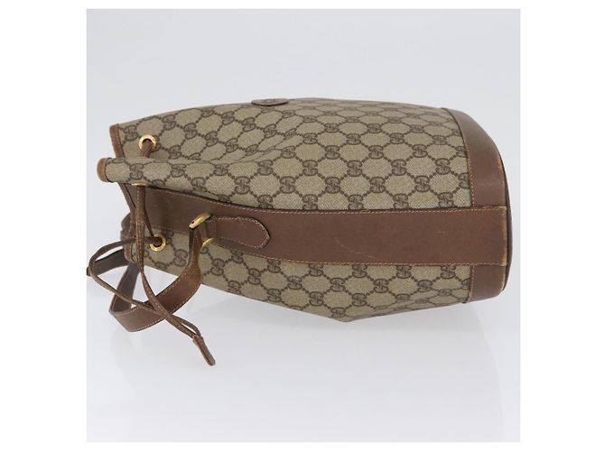 Borsa a spalla Gucci GG Supreme in PVC beige e oro 001 58 6850 Auth 174519 D'oro - vista 5