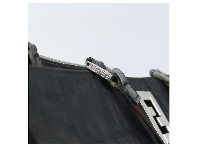 FENDI Zucca Canvas Tote Bag Schwarz Silber Auth mr2177 - Ansicht 14