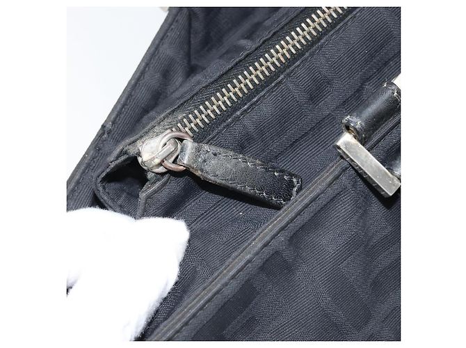FENDI Zucca Canvas Tote Bag Schwarz Silber Auth mr2177 - Ansicht 15