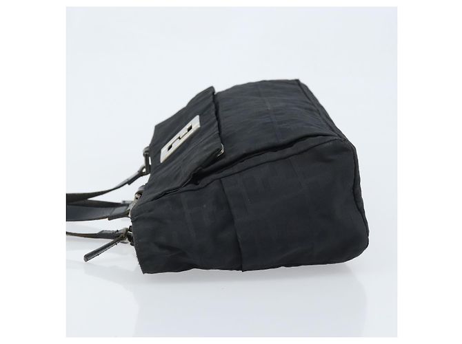 FENDI Zucca Canvas Tote Bag Schwarz Silber Auth mr2177 - Ansicht 5