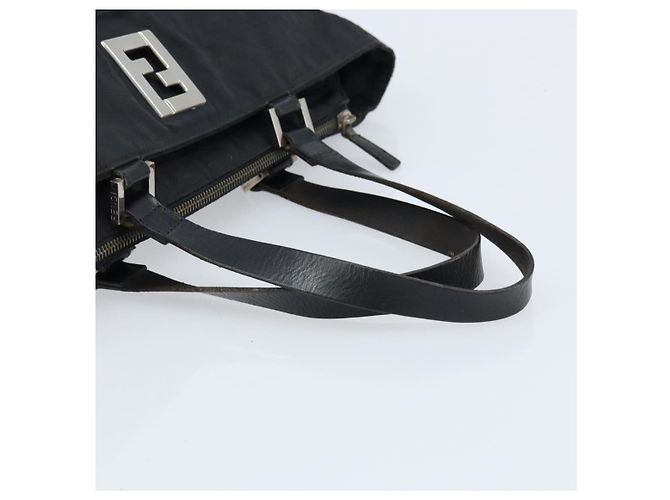 FENDI Zucca Canvas Tote Bag Schwarz Silber Auth mr2177 - Ansicht 7