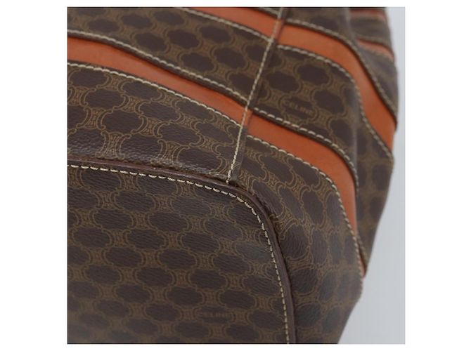 Céline CELINE Macadam Canvas Backpack PVC Leather Brown Gold Auth bs33733 Golden - view 12