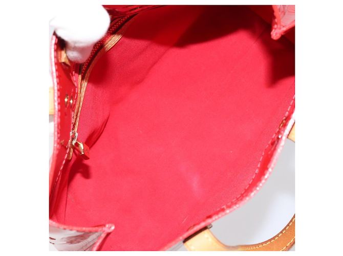 LOUIS VUITTON Monogram Vernis Reade PM Borsa a Mano Rossa M91088 LV Auth mr2188 Rosso - vista 11
