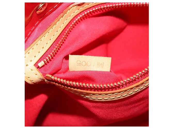 LOUIS VUITTON Monogram Vernis Reade PM Borsa a Mano Rossa M91088 LV Auth mr2188 Rosso - vista 12