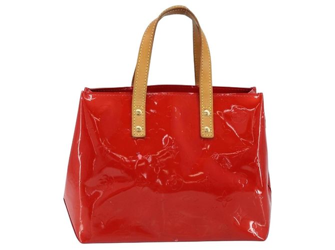 LOUIS VUITTON Monogram Vernis Reade PM Borsa a Mano Rossa M91088 LV Auth mr2188 Rosso - vista 13