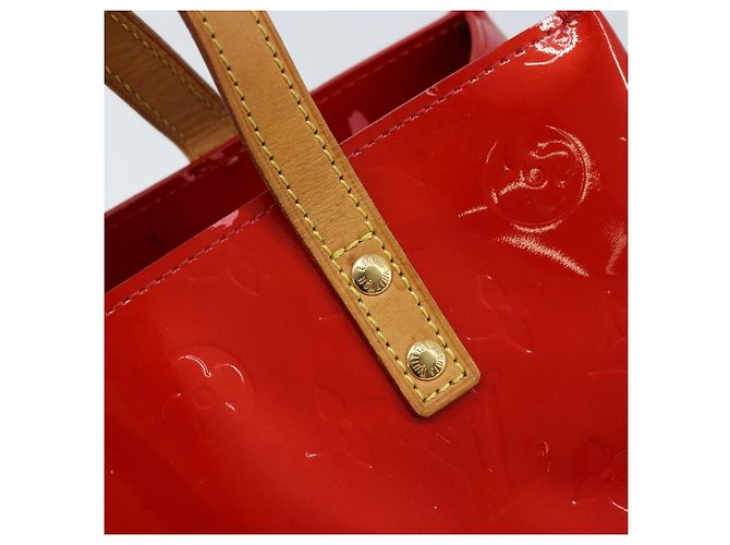 LOUIS VUITTON Monogram Vernis Reade PM Borsa a Mano Rossa M91088 LV Auth mr2188 Rosso - vista 19