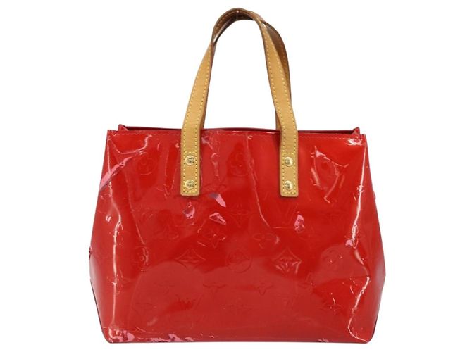 LOUIS VUITTON Monogram Vernis Reade PM Borsa a Mano Rossa M91088 LV Auth mr2188 Rosso - vista 2