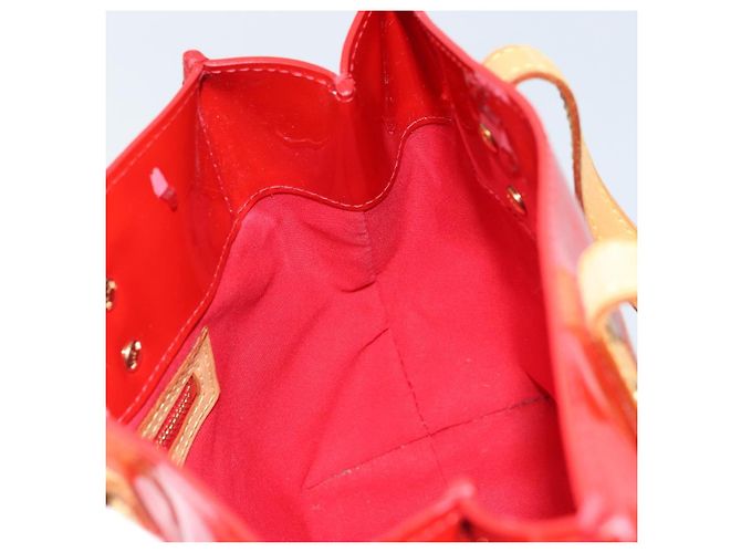 LOUIS VUITTON Monogram Vernis Reade PM Borsa a Mano Rossa M91088 LV Auth mr2188 Rosso - vista 20