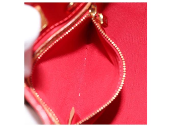 LOUIS VUITTON Monogram Vernis Reade PM Borsa a Mano Rossa M91088 LV Auth mr2188 Rosso - vista 23