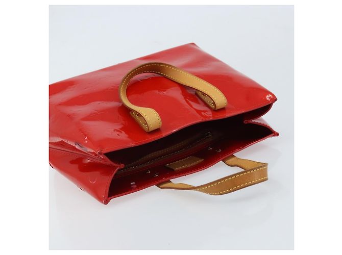 LOUIS VUITTON Monogram Vernis Reade PM Borsa a Mano Rossa M91088 LV Auth mr2188 Rosso - vista 6