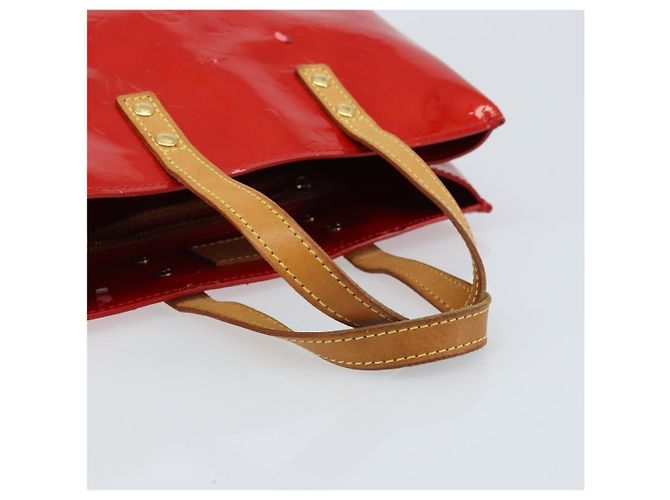 LOUIS VUITTON Monogram Vernis Reade PM Borsa a Mano Rossa M91088 LV Auth mr2188 Rosso - vista 7
