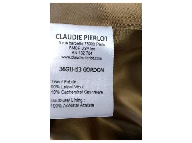 Claudie Pierlot Abrigo de lana marrón Castaño - vista 8