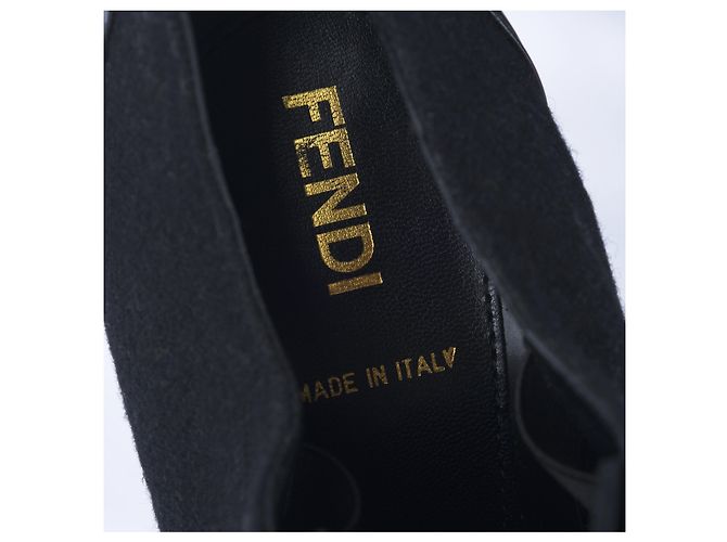 Fendi Black Leather Multicolor Pumps - view 6