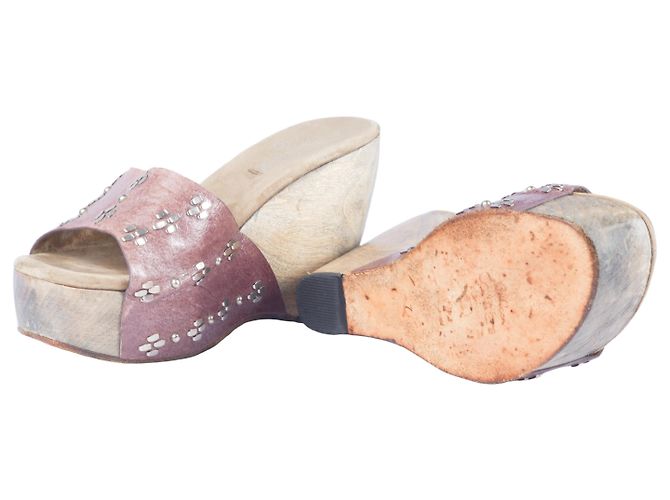 Autre Marque Calleen Cordero Luna Flora Wedge Rosa Carne - vista 7