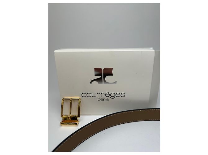 Vintage Courreges Ledergürtel Set Schwarz - Ansicht 4