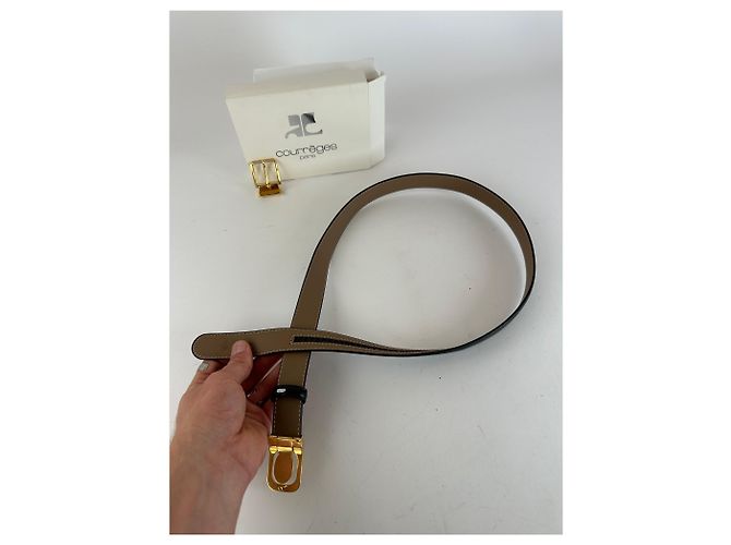 Vintage Courreges Ledergürtel Set Schwarz - Ansicht 7