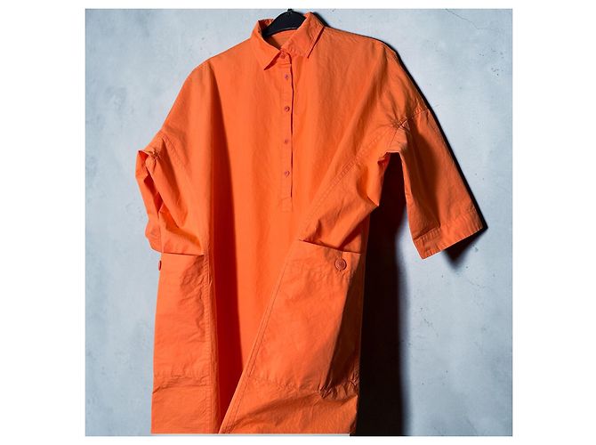 Vestido Casey-Casey February H Card Naranja Algodón - vista 3