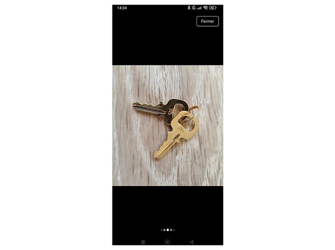 Catenaccio dorato Louis Vuitton con chiavi D'oro - vista 3