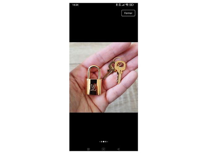 Catenaccio dorato Louis Vuitton con chiavi D'oro - vista 7