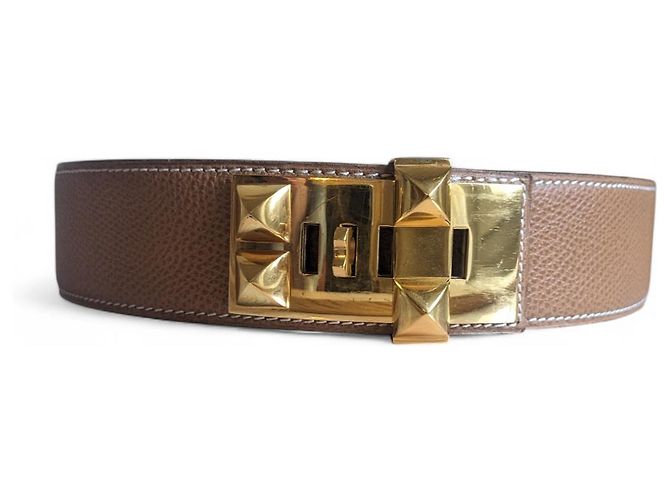 Hermès - Médor Gürtel - Havanna/Kamel Leder - Ansicht 10