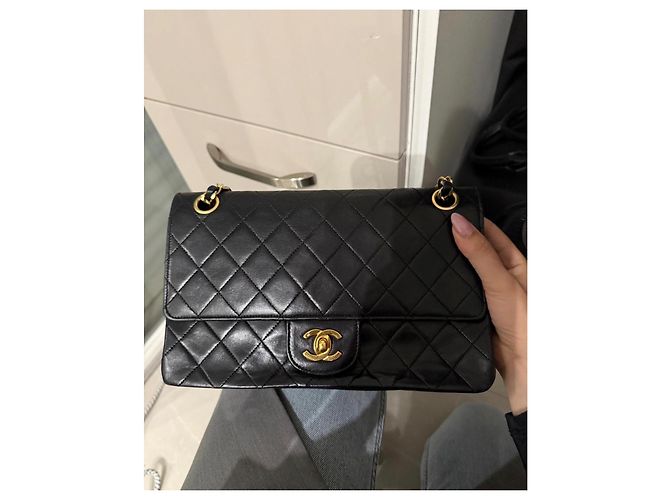 Chanel Classic Medium Double Flap Bag GHW (Vintage) Schwarz - Ansicht 2