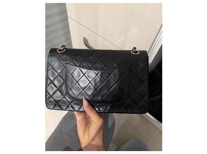 Chanel Classic Medium Double Flap Bag GHW (Vintage) Schwarz - Ansicht 3