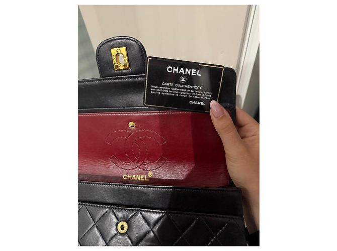 Chanel Classic Medium Double Flap Bag GHW (Vintage) Schwarz - Ansicht 4