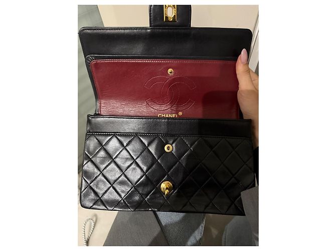 Chanel Classic Medium Double Flap Bag GHW (Vintage) Schwarz - Ansicht 5