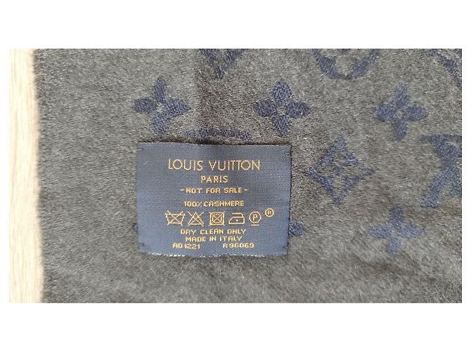 Sciarpa Louis Vuitton Monogram in Cashmere Blu Marino Blu scuro - vista 6