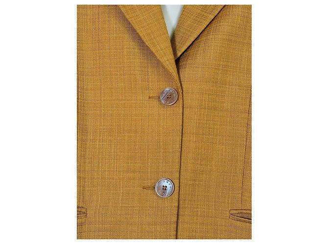 Blazer Sandro Giallo Senape a Un Bottone - vista 3