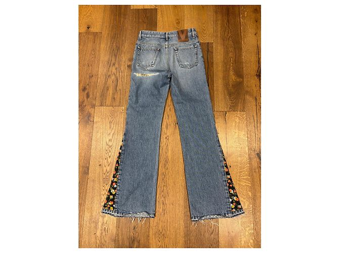 Jeans de algodón azul para mujer Valentino con bordado floral Multicolor - vista 12