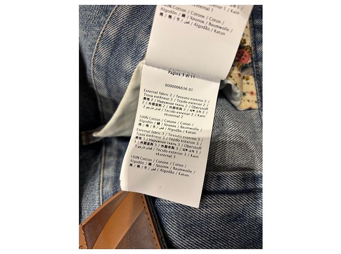 Jeans de algodón azul para mujer Valentino con bordado floral Multicolor - vista 4