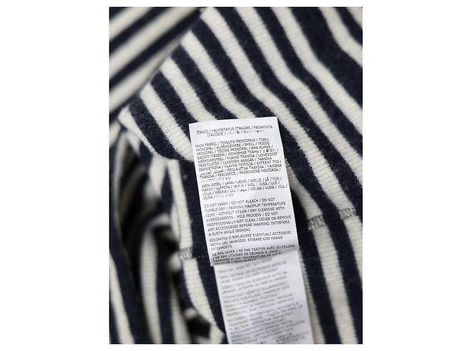 Jil Sander Wollpullover gestreift marineblau und creme Mehrfarben - Ansicht 4