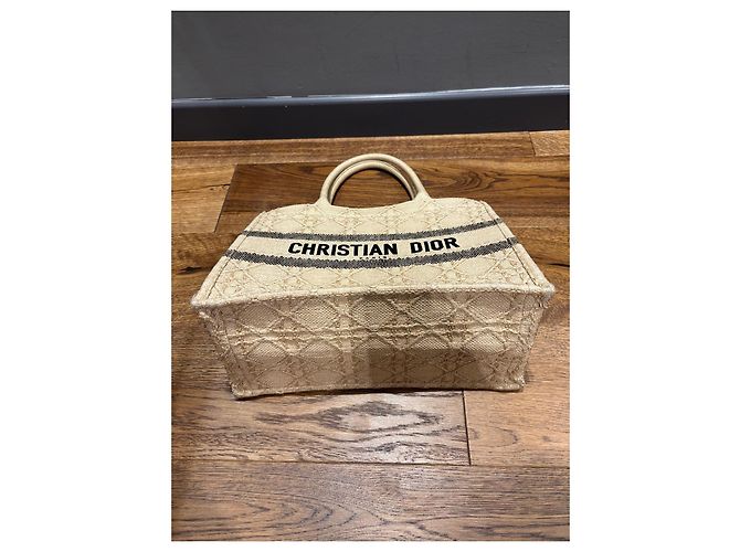 Borsa Tote Book Christian Dior Beige - vista 10