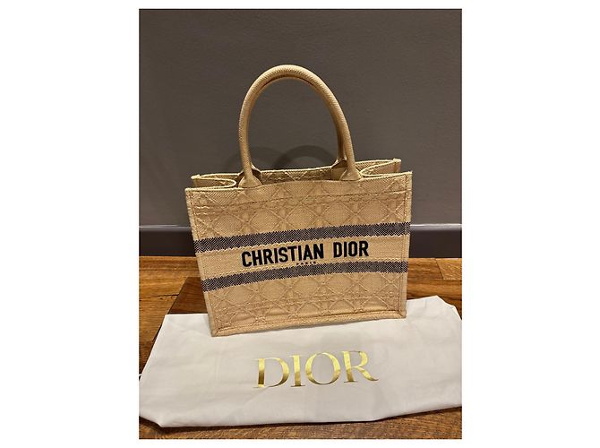 Borsa Tote Book Christian Dior Beige - vista 11