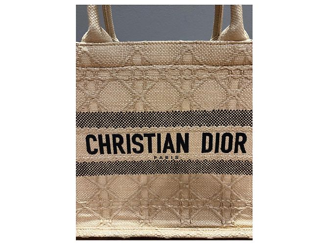 Borsa Tote Book Christian Dior Beige - vista 12