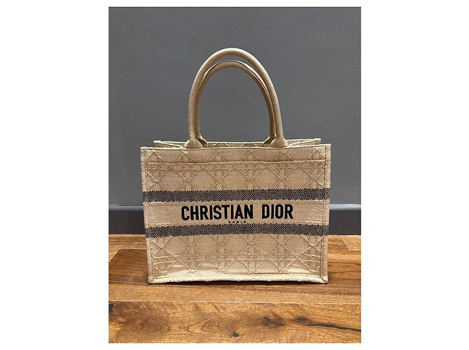 Borsa Tote Book Christian Dior Beige - vista 13