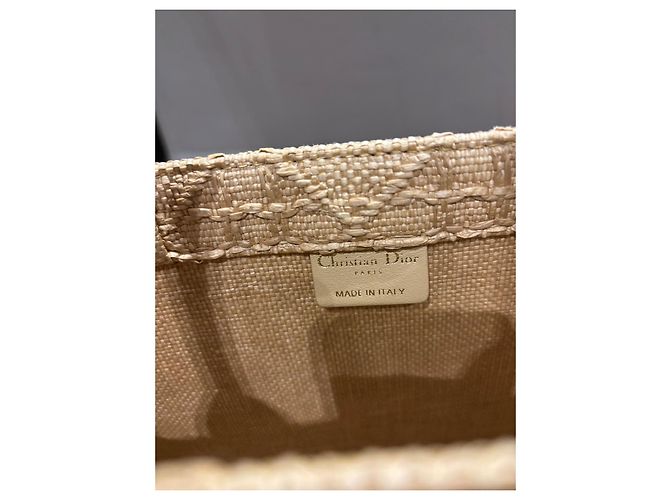 Borsa Tote Book Christian Dior Beige - vista 3