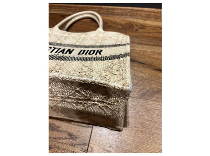 Borsa Tote Book Christian Dior Beige - vista 6
