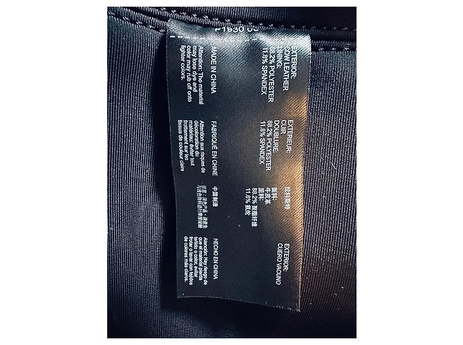 Autre Marque Lacoste Sfilata Borsa Tote in Pelle Nera e Bianca Nero Bianco - vista 12