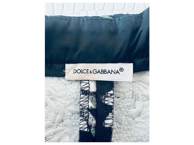 Dolce & Gabbana Kinderhose mit Blumen Schwarz Weiß Grün Gelb - Ansicht 10