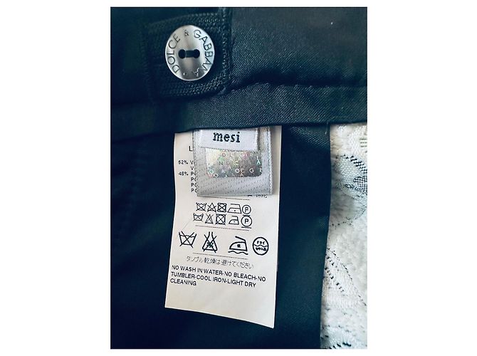 Dolce & Gabbana Kinderhose mit Blumen Schwarz Weiß Grün Gelb - Ansicht 11