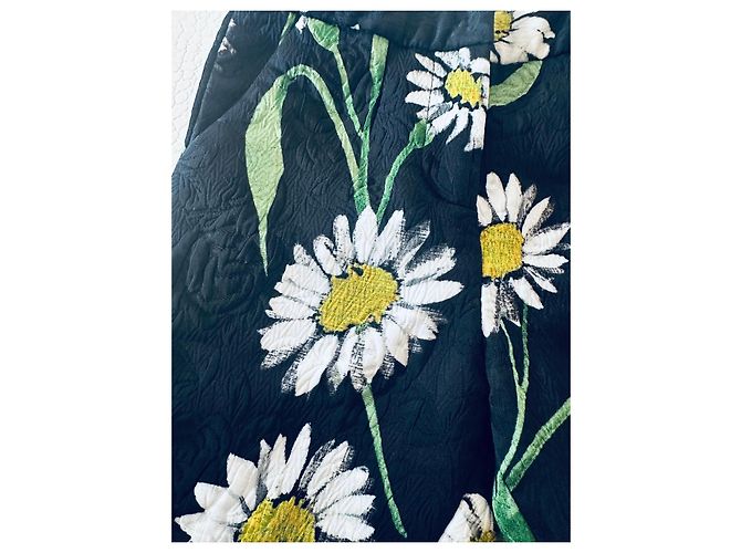 Dolce & Gabbana Kinderhose mit Blumen Schwarz Weiß Grün Gelb - Ansicht 6