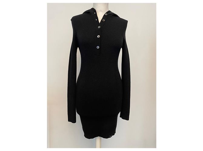 Belstaff Rippstrick Mini Kleid Schwarz - Ansicht 5