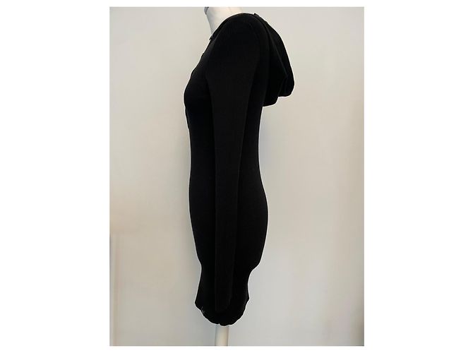 Belstaff Rippstrick Mini Kleid Schwarz - Ansicht 6