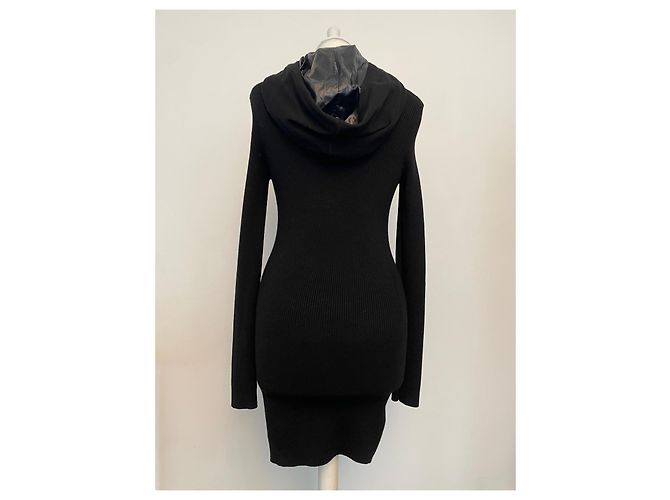 Belstaff Rippstrick Mini Kleid Schwarz - Ansicht 7