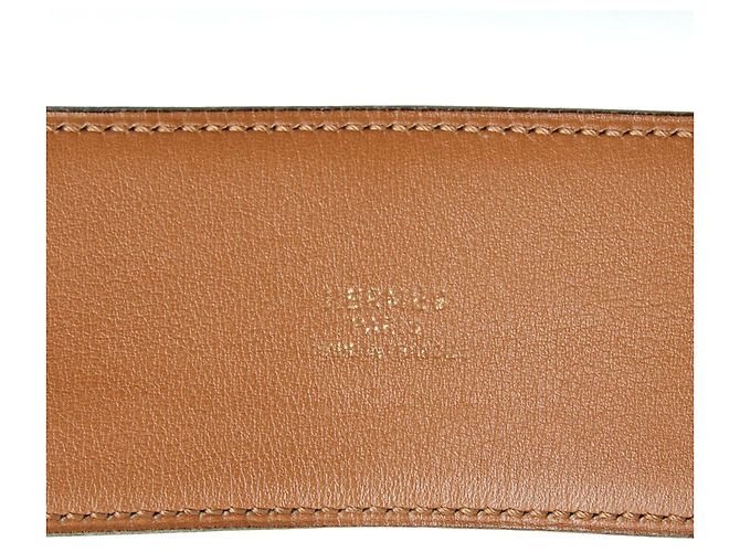 Hermès 1990 T70 Grüner Leder Collier de Chien 50 Gürtel 28in Hermes Box Golden - Ansicht 7