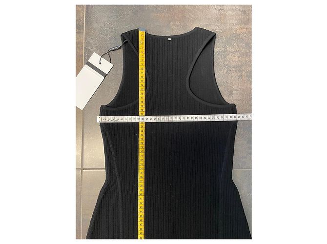 Sportmax Langes schwarzes Rippstrickkleid - Ansicht 6