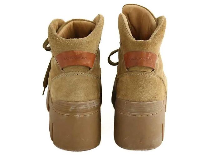 Isabel Marant Stivaletti con lacci kaki Cachi - vista 2